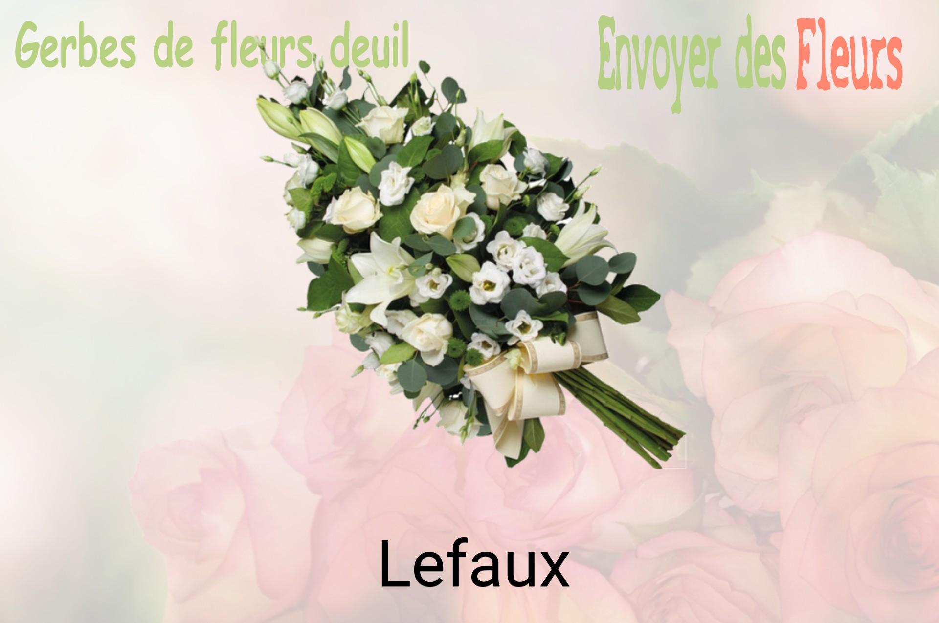 Gerbe de fleurs de deuil livrée à Lefaux